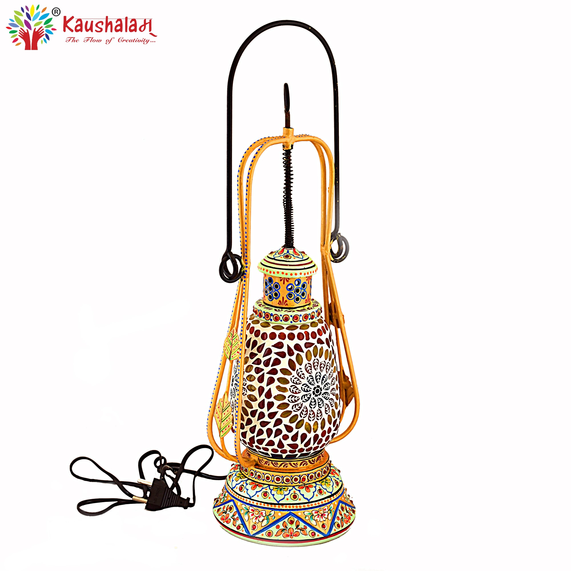 Mosaic Hand Painted Bulb  Lantern