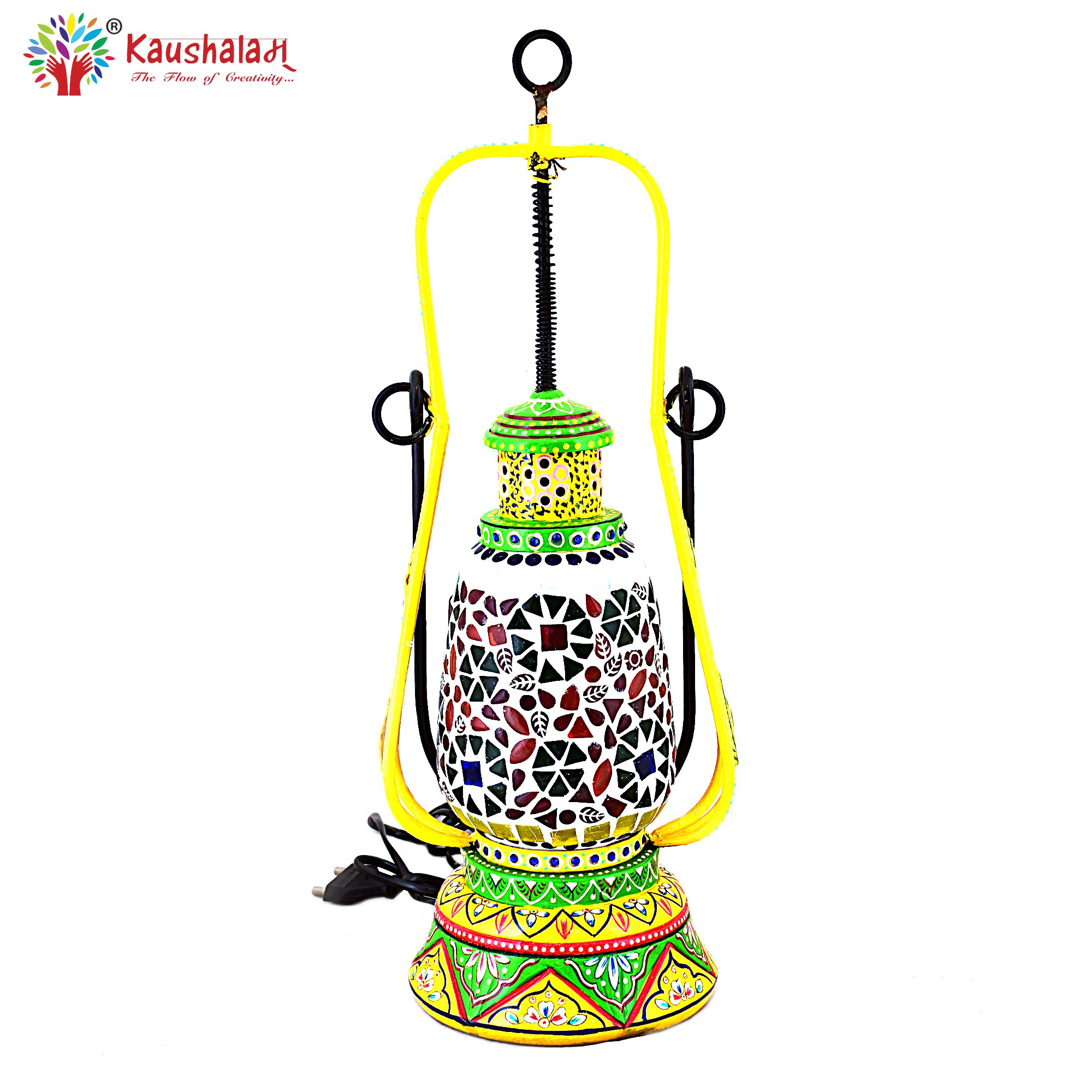 Mosaic Hand Painted Bulb Lantern Mosaic Hand Painted Bulb Lantern