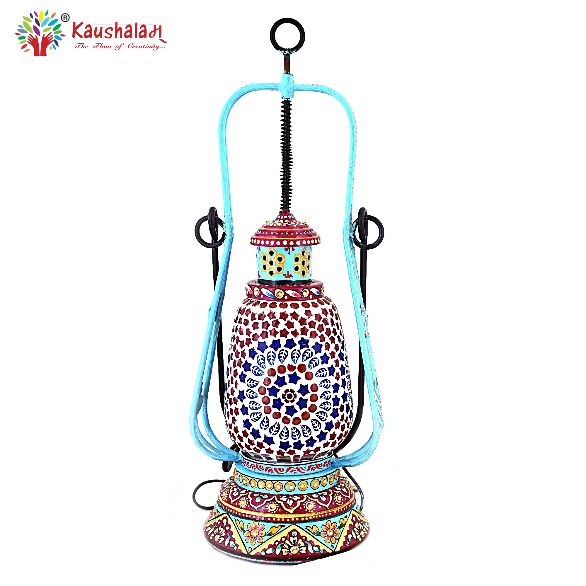 Mosaic Hand Painted Bulb Lantern Mosaic Hand Painted Bulb Lantern