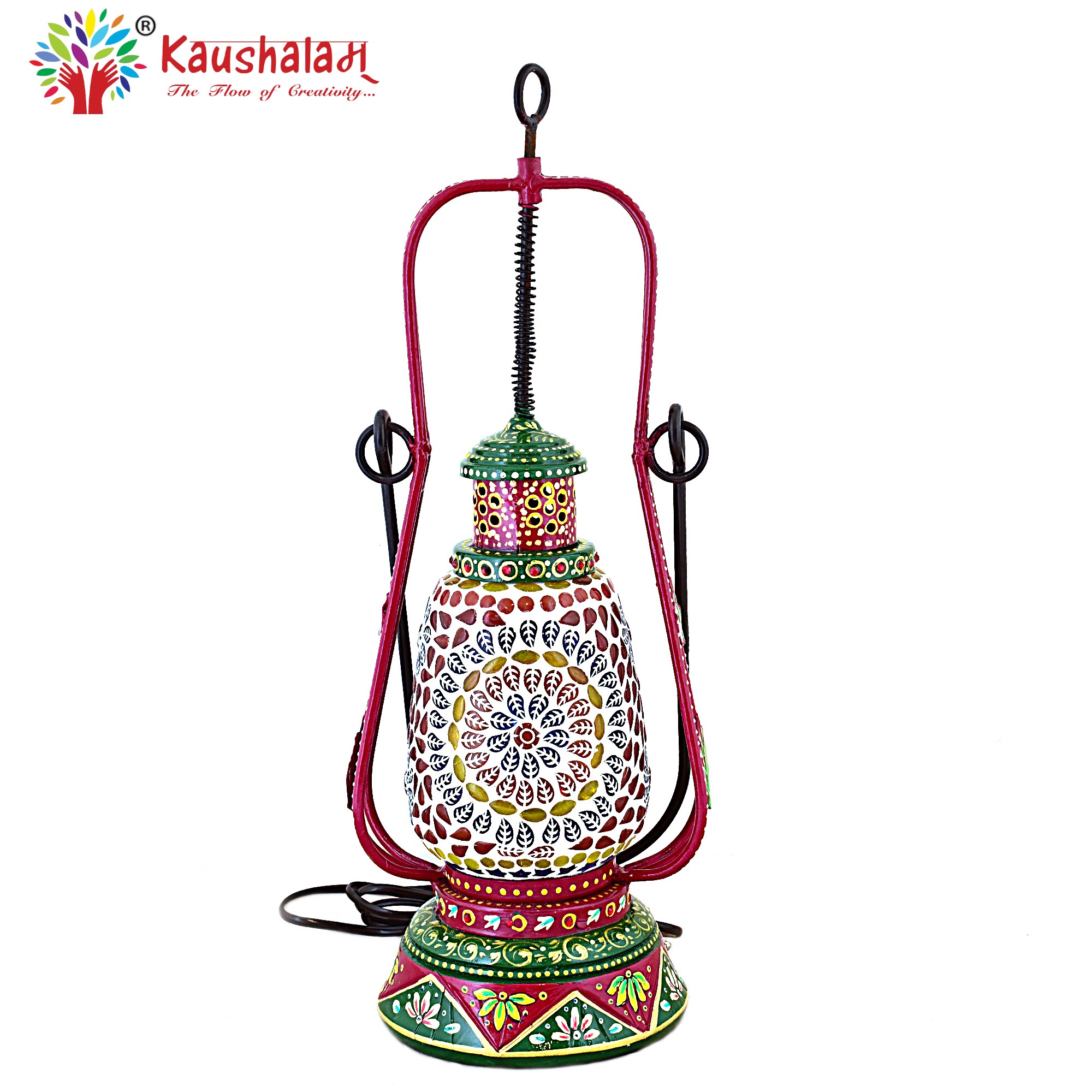 Mosaic Hand Painted Bulb Lantern Mosaic Hand Painted Bulb Lantern