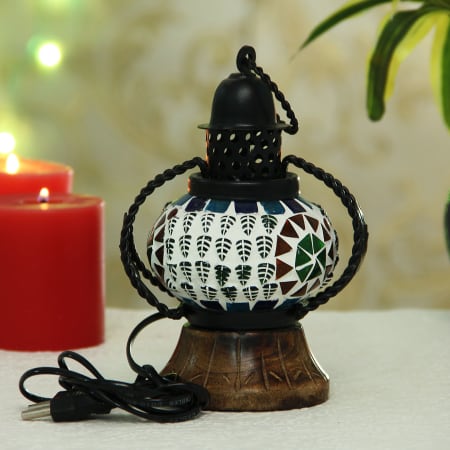 Mosaic   Hand Painted Bulb Lantern