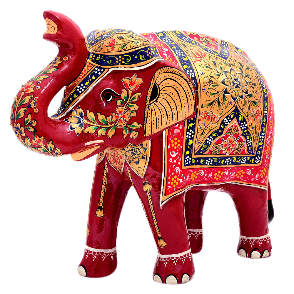 Hand Painted Elephant set of 2: Indian Elephant Set