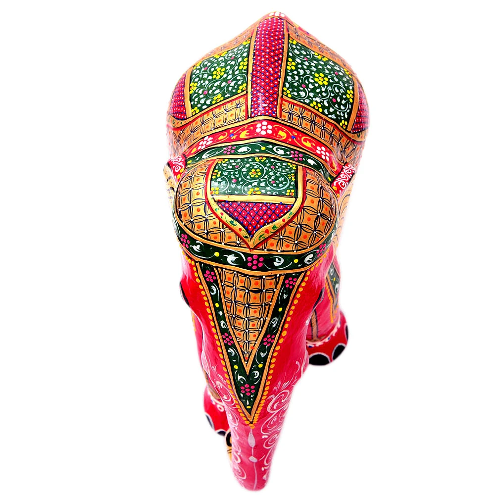 Hand Painted Elephant set of 2: Red & Gold Elephant set