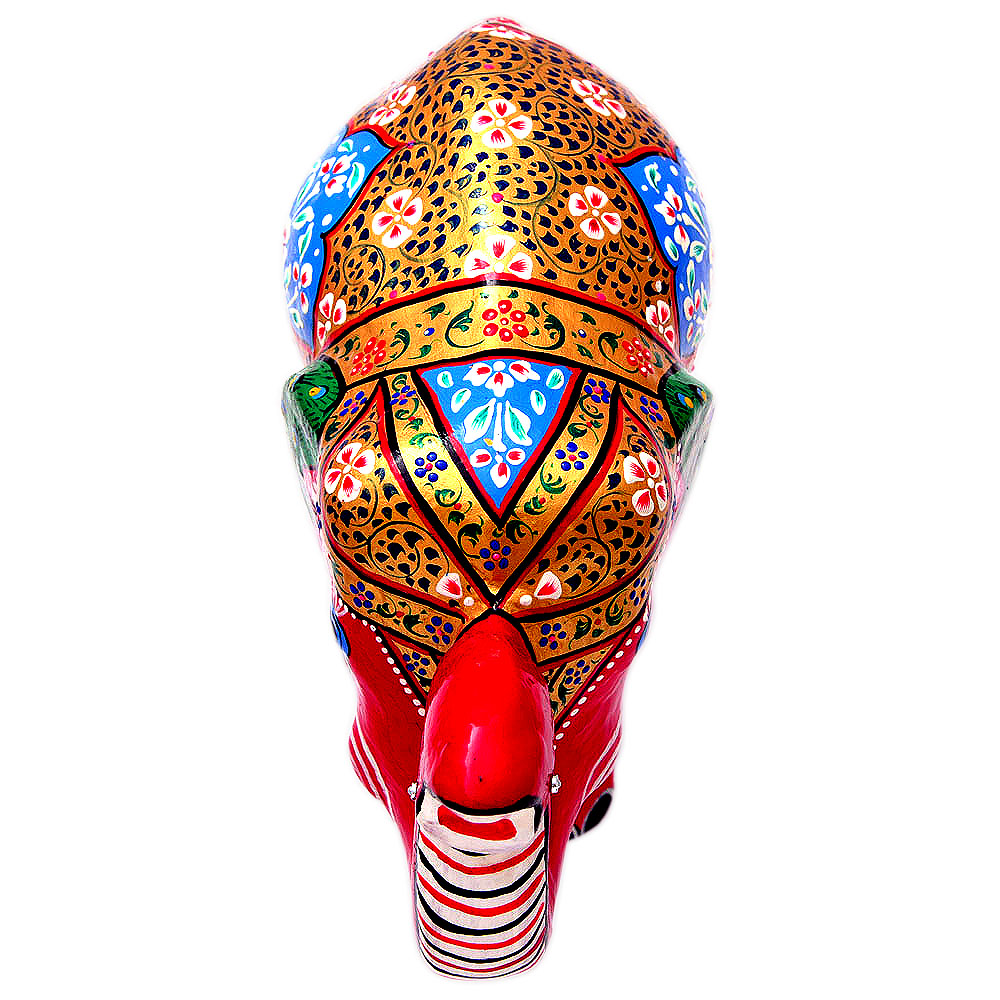 Hand Painted Elephant set of 2: Red Elephants