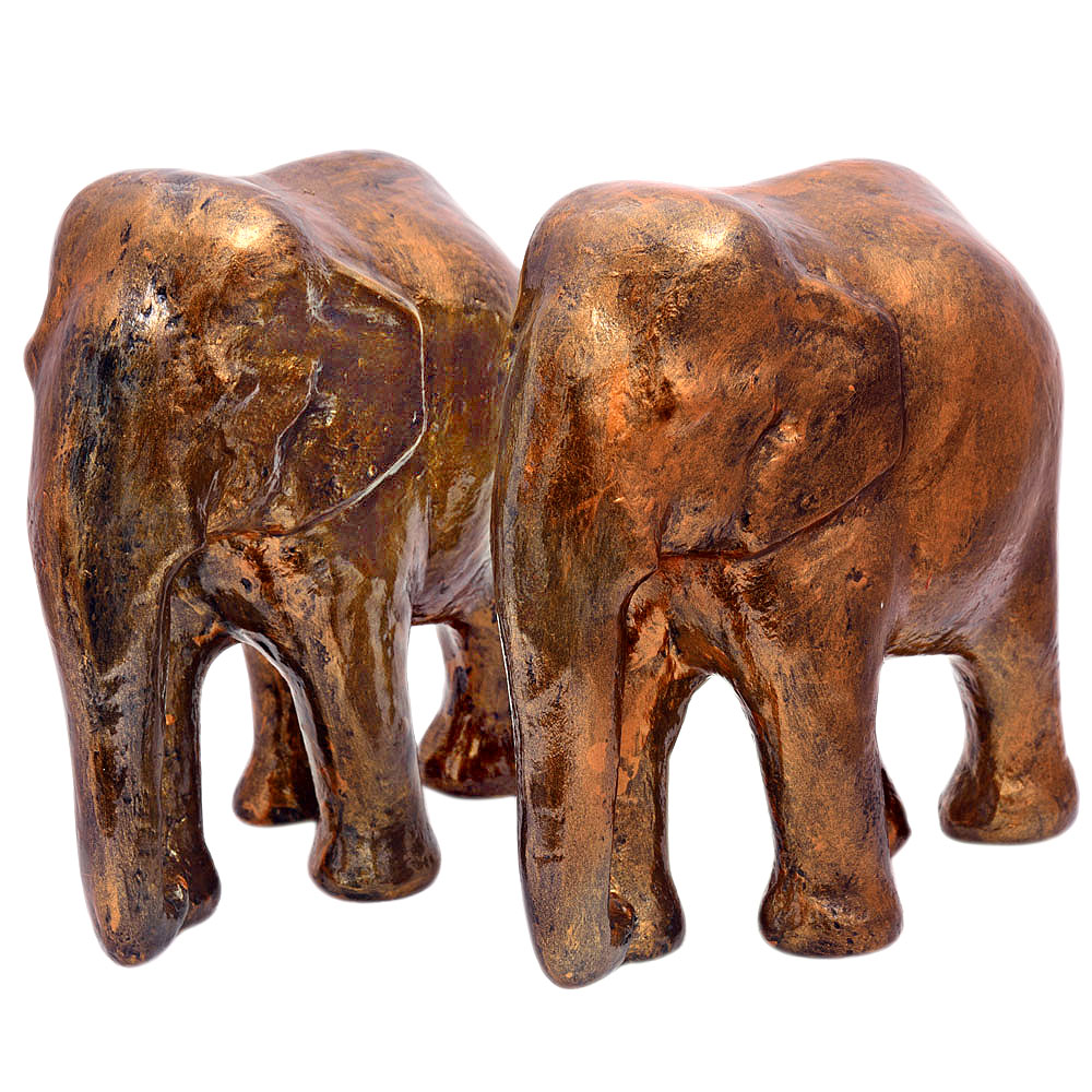 Hand Painted Elephant   Couple