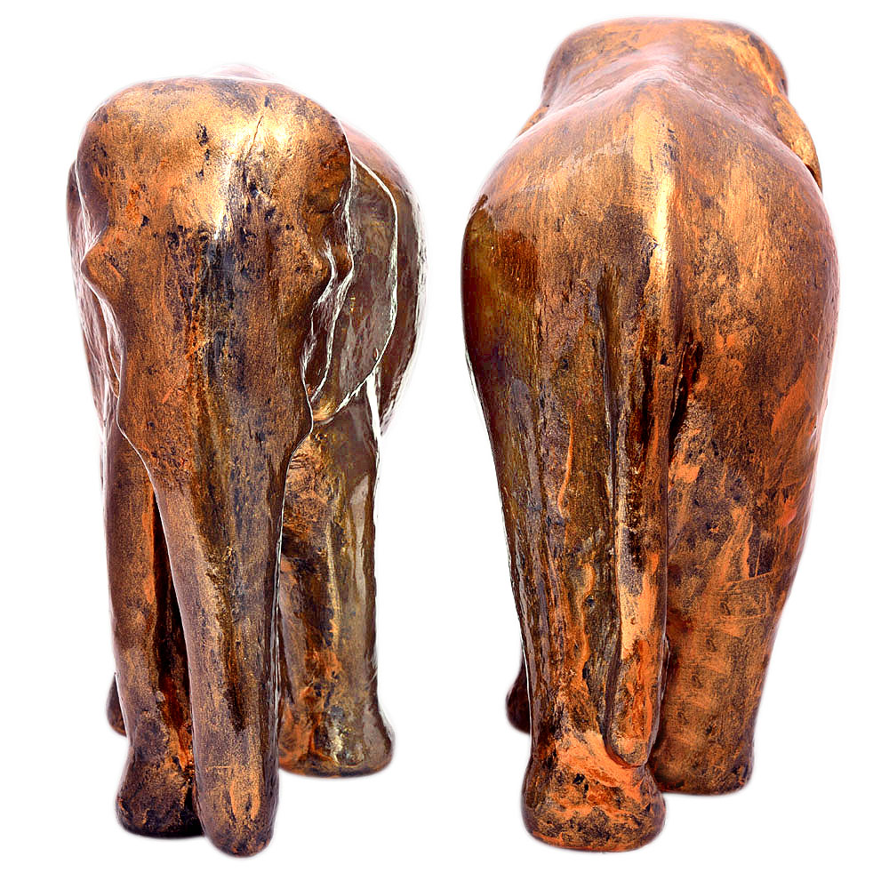 Hand Painted Elephant   Couple