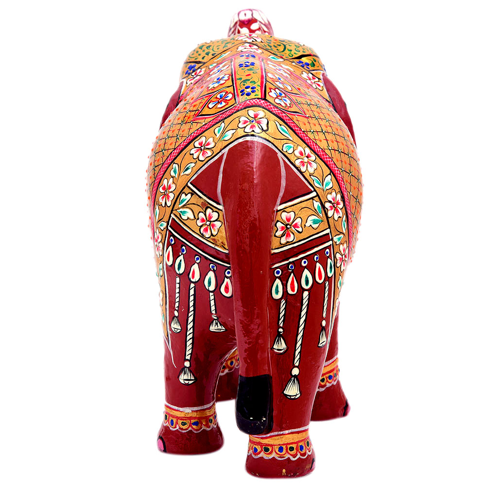 Hand   Painted  Elephant Couple