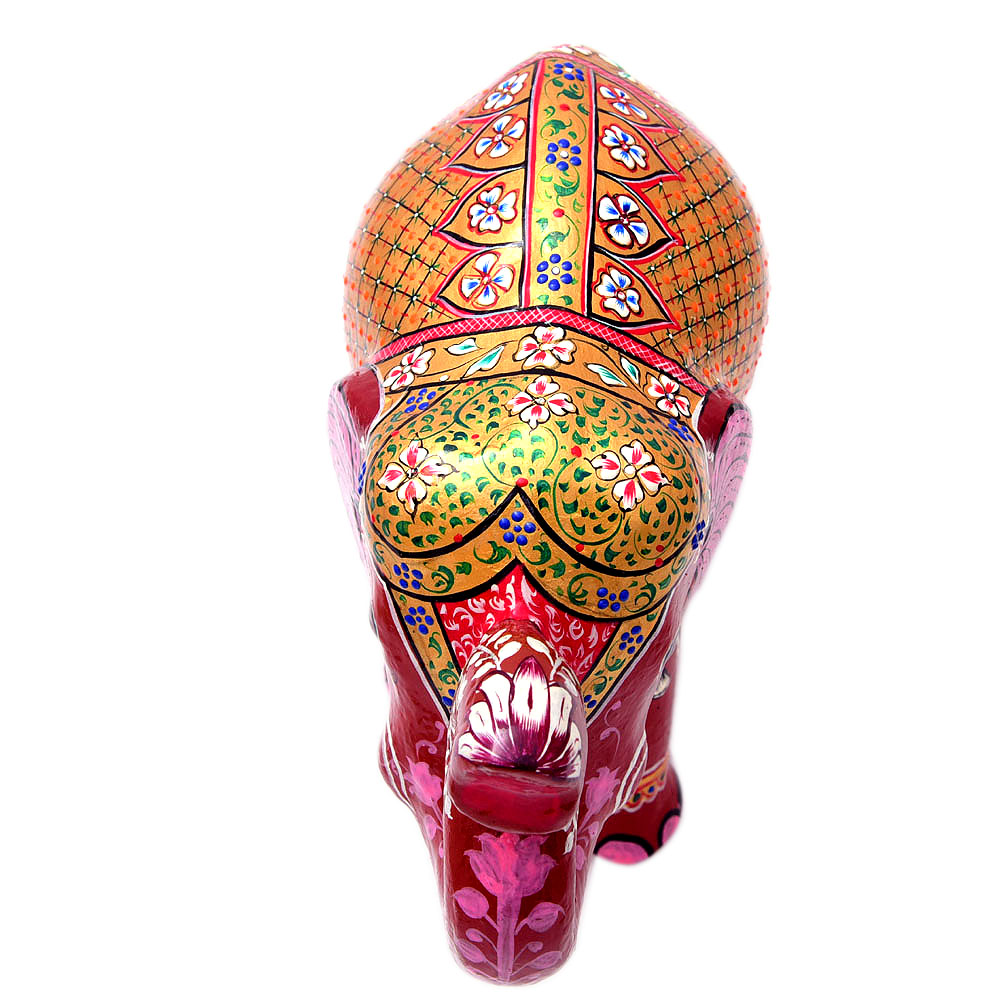 Hand   Painted  Elephant Couple