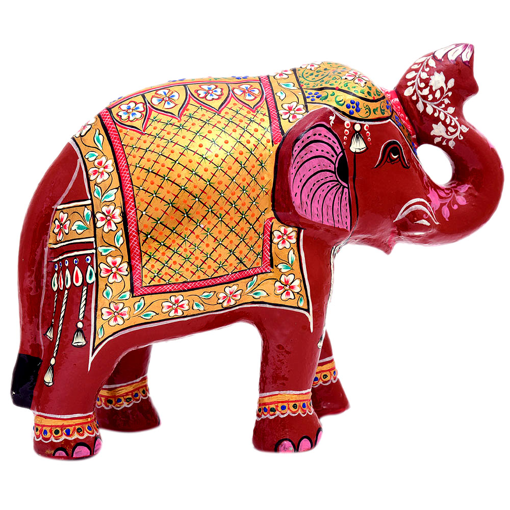 Hand   Painted  Elephant Couple