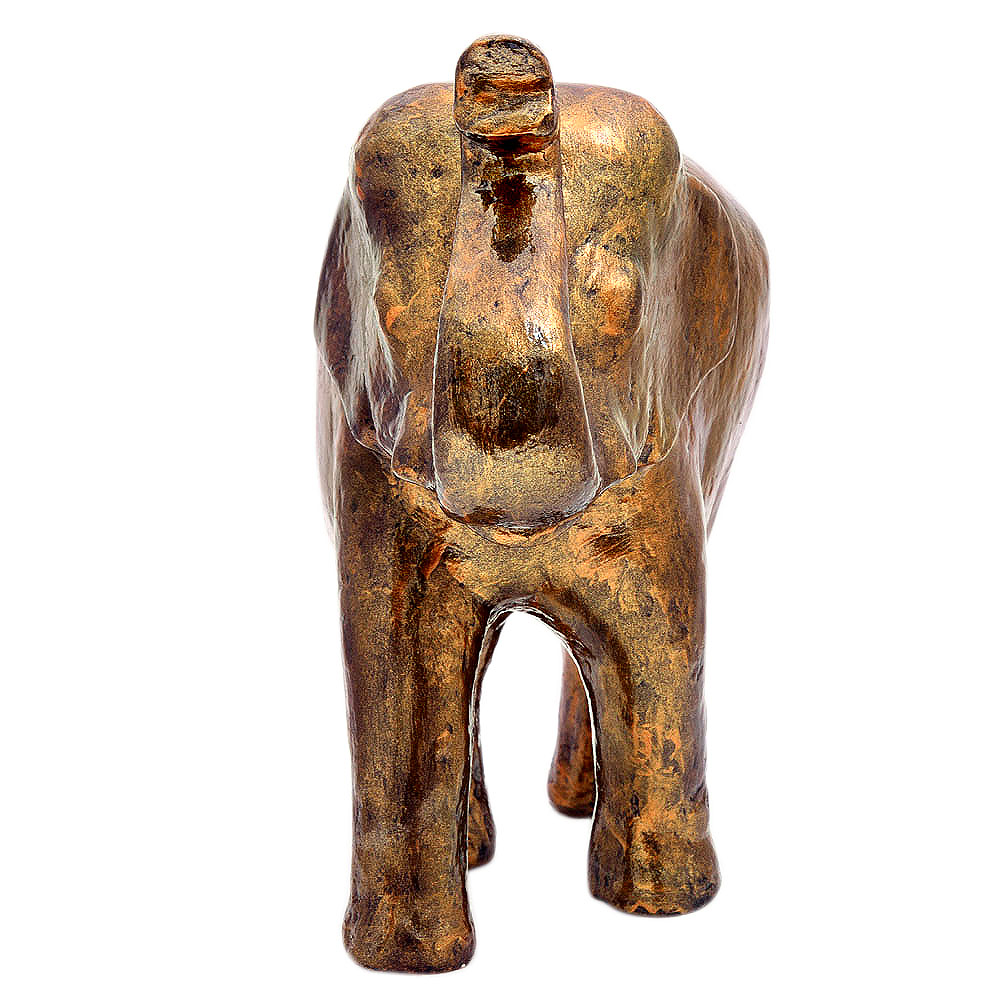 Hand Painted Elephant Couple: Antique