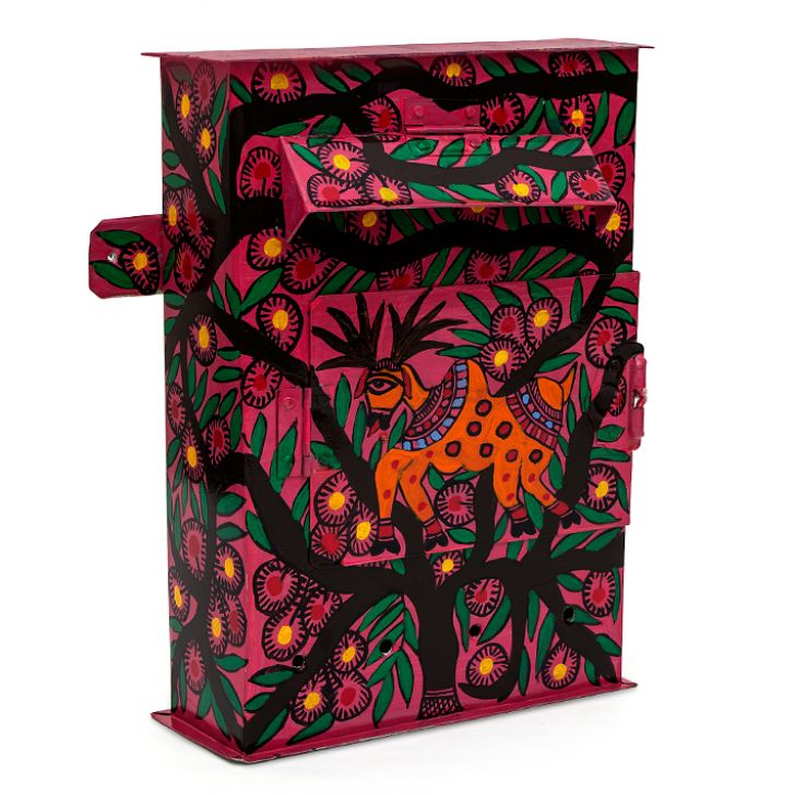 Hand Painted Postbox: Reindeer