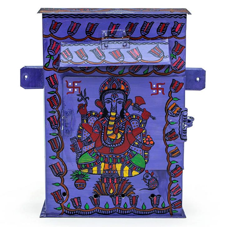 Hand Painted Postbox : Ganesha