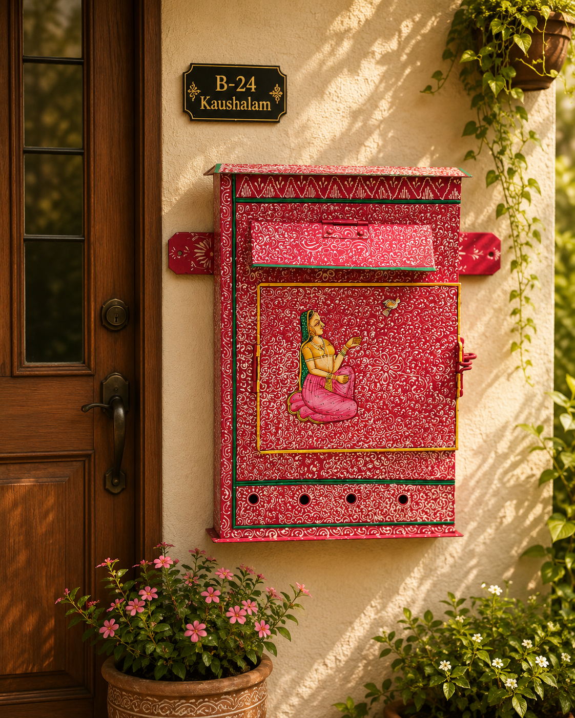 Hand Painted   Postbox