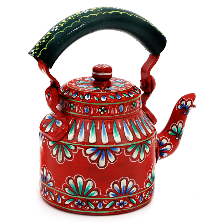 Charming Hand-Painted Teapot for Tea Lovers: Rangoli Charming Hand-Painted Teapot for Tea Lovers: Rangoli