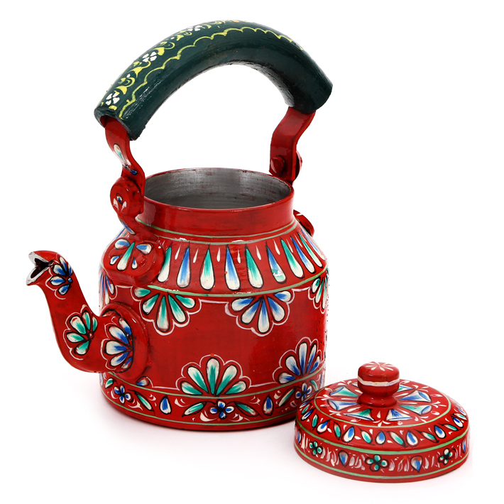 Charming Hand-Painted Teapot for Tea Lovers: Rangoli Charming Hand-Painted Teapot for Tea Lovers: Rangoli