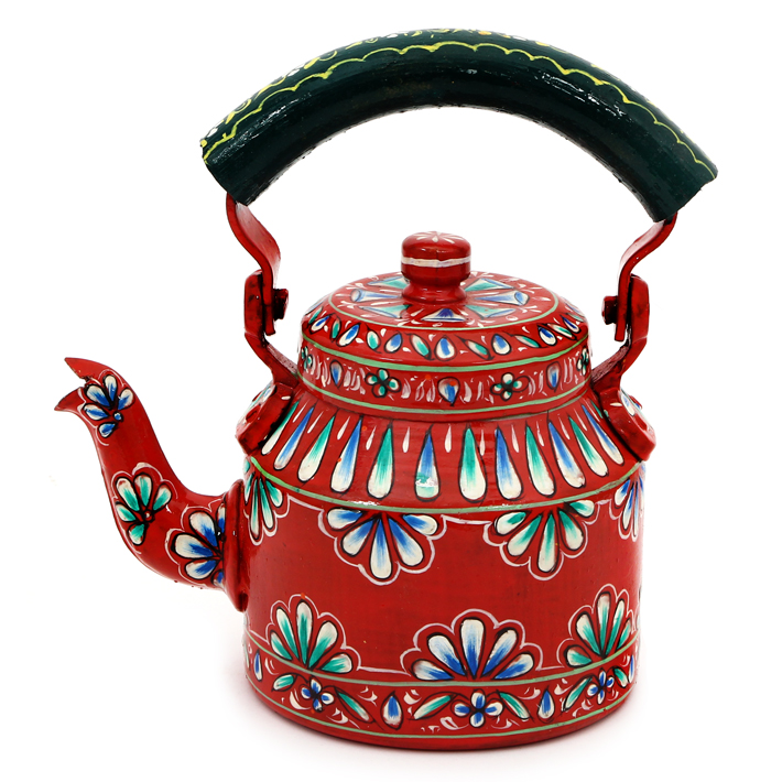 Charming Hand-Painted Teapot for Tea Lovers: Rangoli Charming Hand-Painted Teapot for Tea Lovers: Rangoli