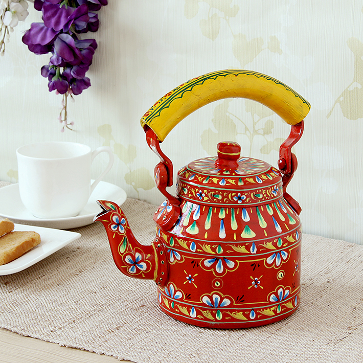 Charming Hand-Painted Teapot for Tea Lovers: The Seeker: A walk towards spirituality