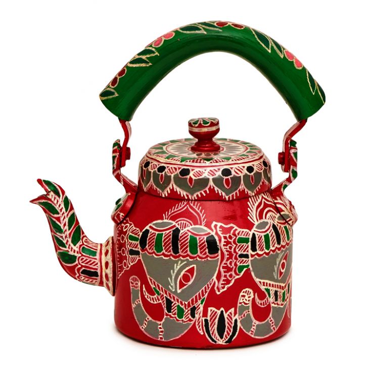 Charming Hand-Painted Teapot for Tea Lovers: Marry go round Charming Hand-Painted Teapot for Tea Lovers: Marry go round