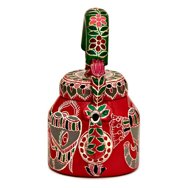 Charming Hand-Painted Teapot for Tea Lovers: Marry go round