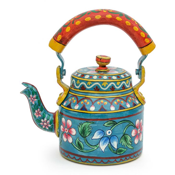 NEELIMA – Hand-Painted Tea Kettle | Aluminium 750 ml