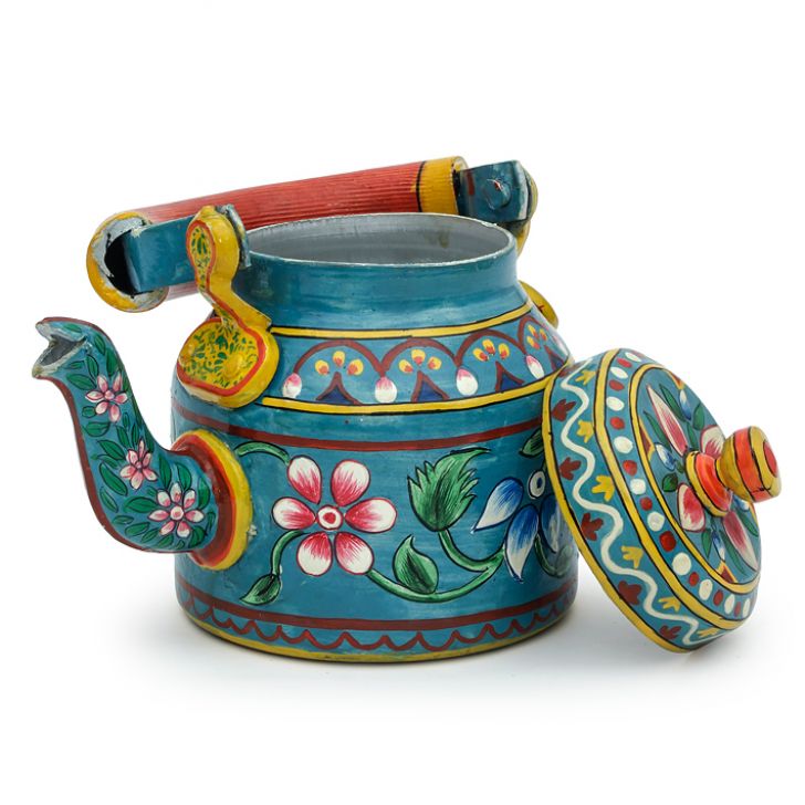 NEELIMA – Hand-Painted Tea Kettle | Aluminium 750 ml