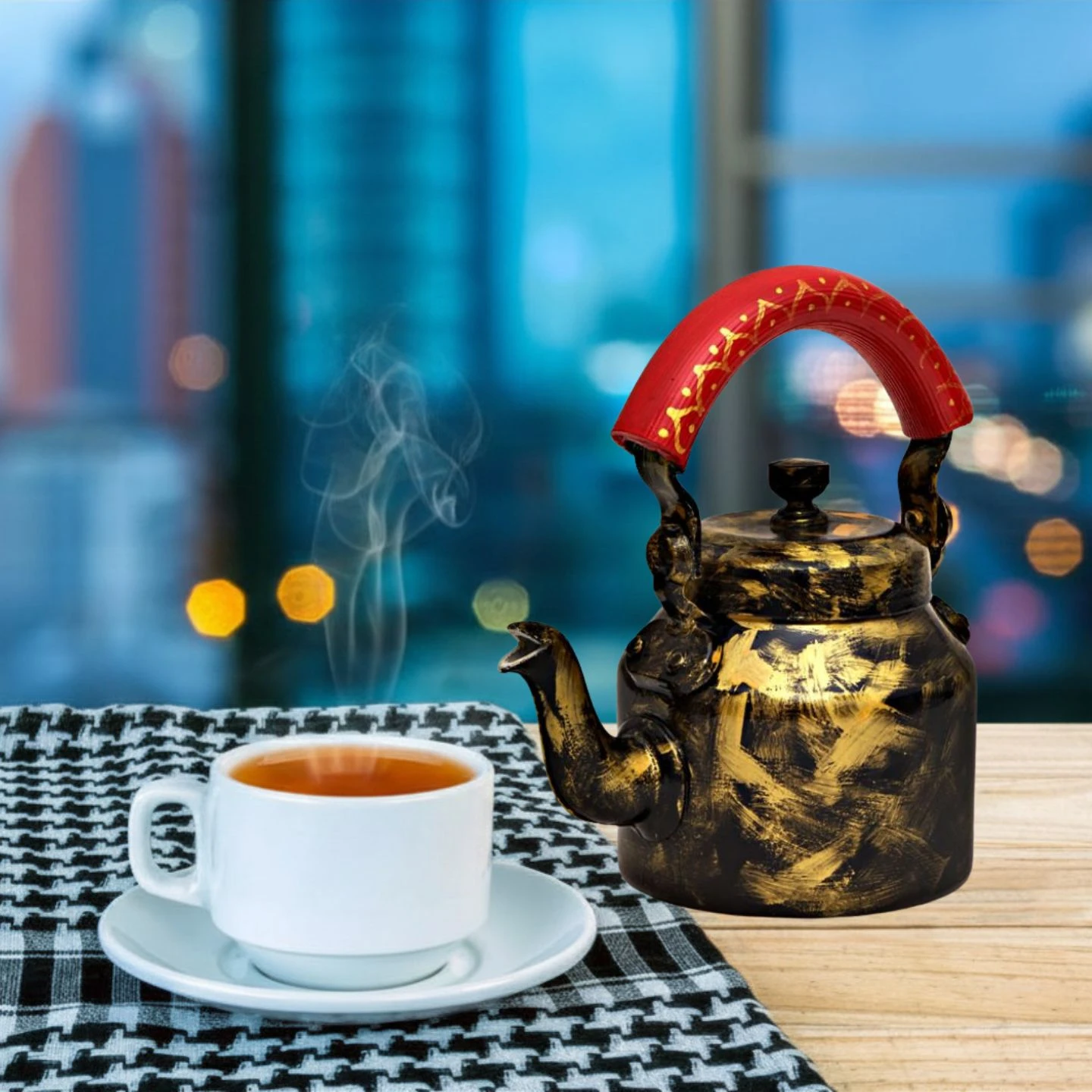 Hand-Painted Teapot for Tea Lovers: Black Antiqua | 750 Ml.