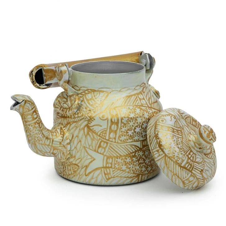 Hand-Painted Teapot for Tea Lovers: Golden Pond