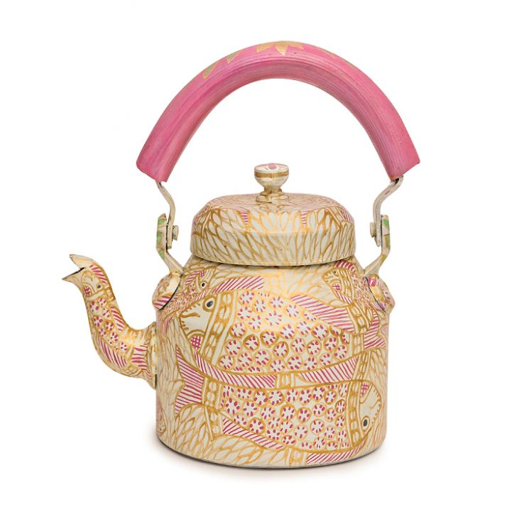Charming Hand-Painted Teapot for Tea Lovers: PINK POND Charming Hand-Painted Teapot for Tea Lovers: PINK POND