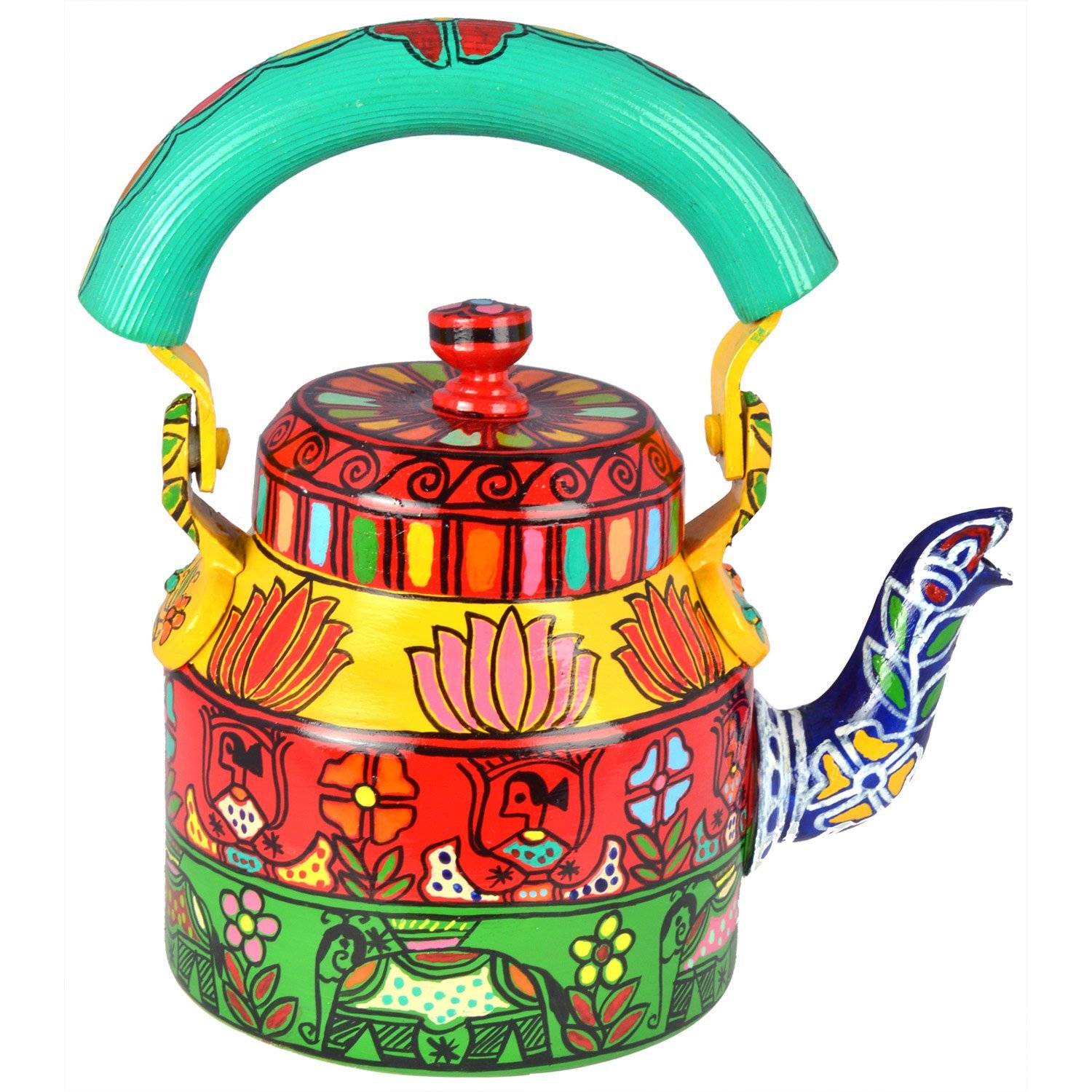 Charming Hand-Painted Teapot for Tea Lovers : MULTICOLORED