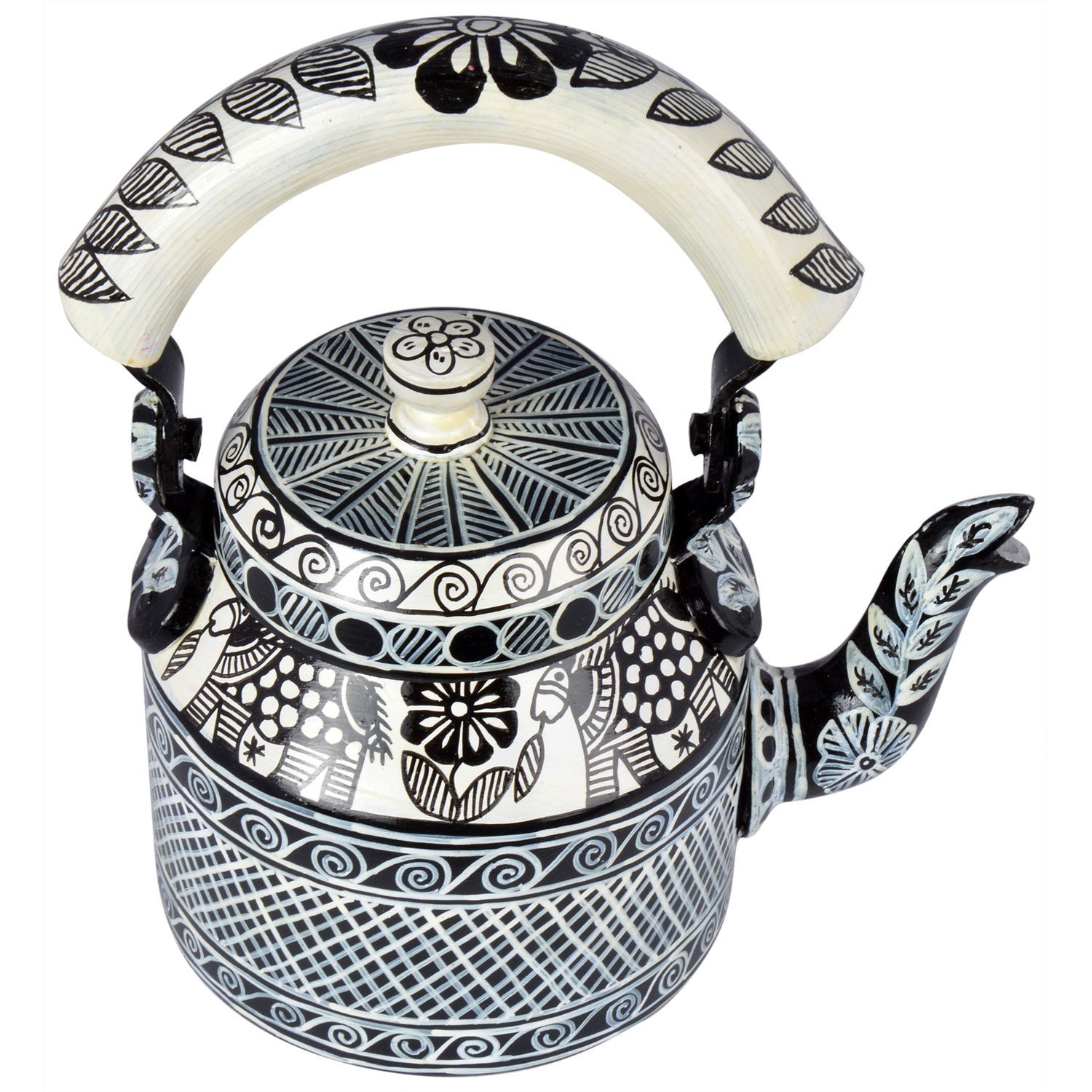 Charming Hand-Painted Teapot for Tea Lovers : B & W 3