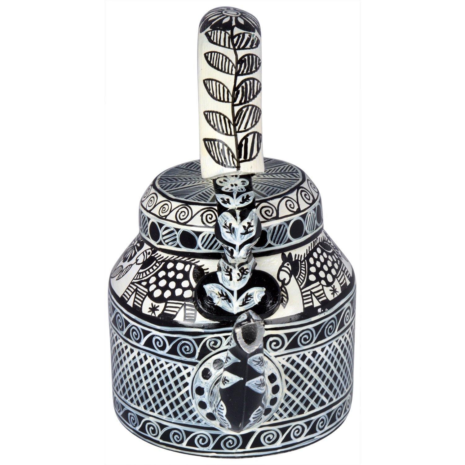 Charming Hand-Painted Teapot for Tea Lovers : B & W 3