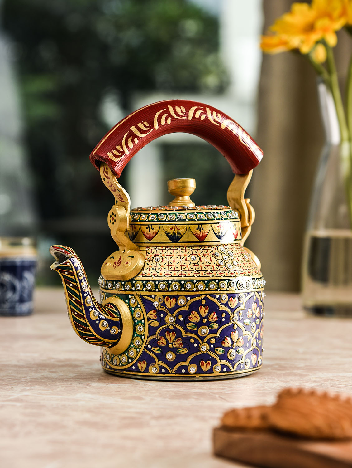 Hand-Painted Teapot: Meraki Blue