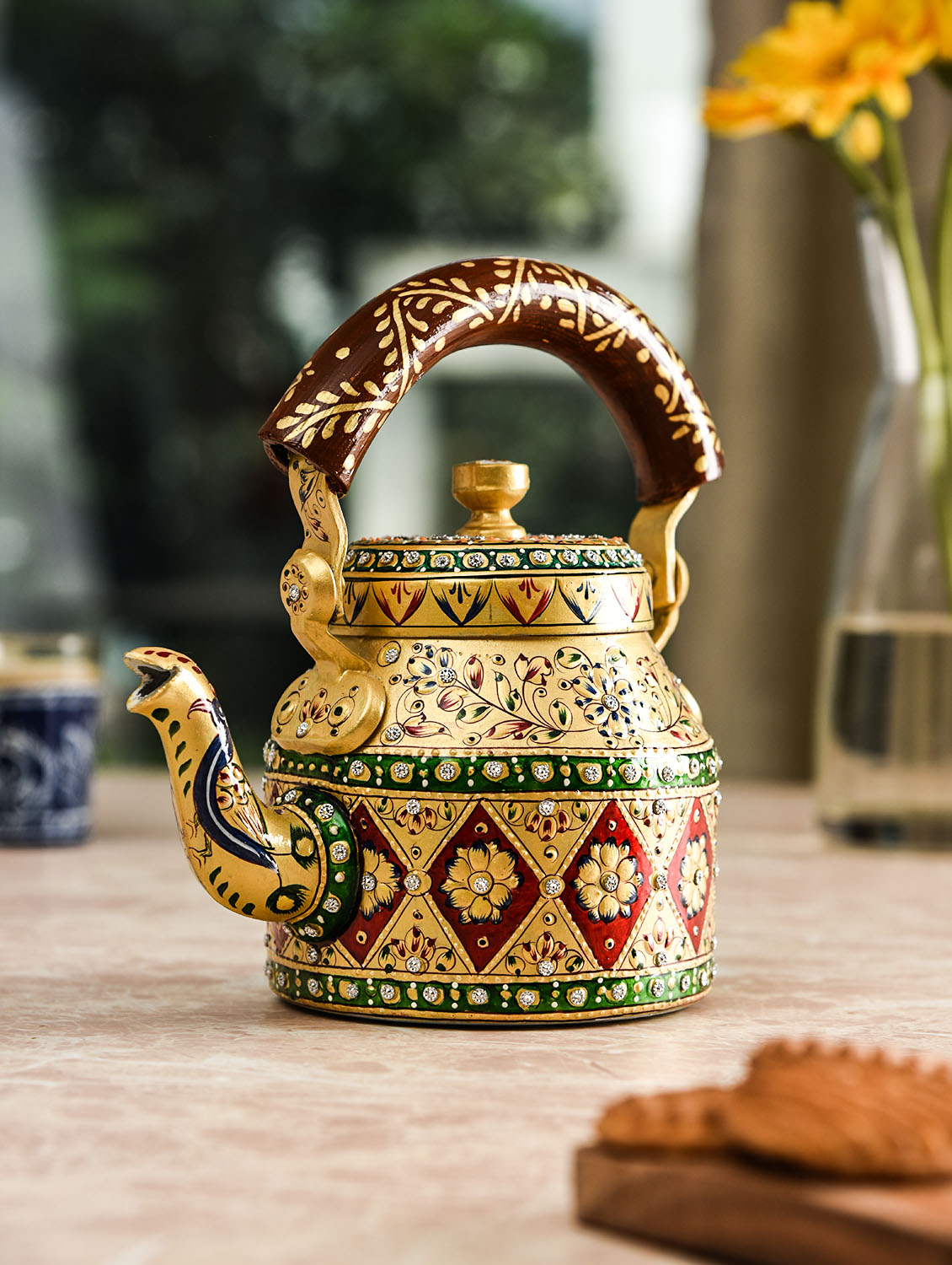 Hand-Painted Teapot: Noor