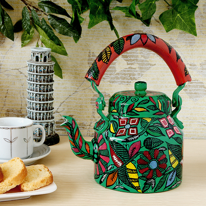 Hand-Painted Teapot: FLORA