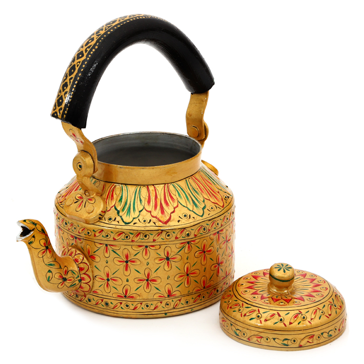 Hand-Painted Teapot: GOLDEN GLOW