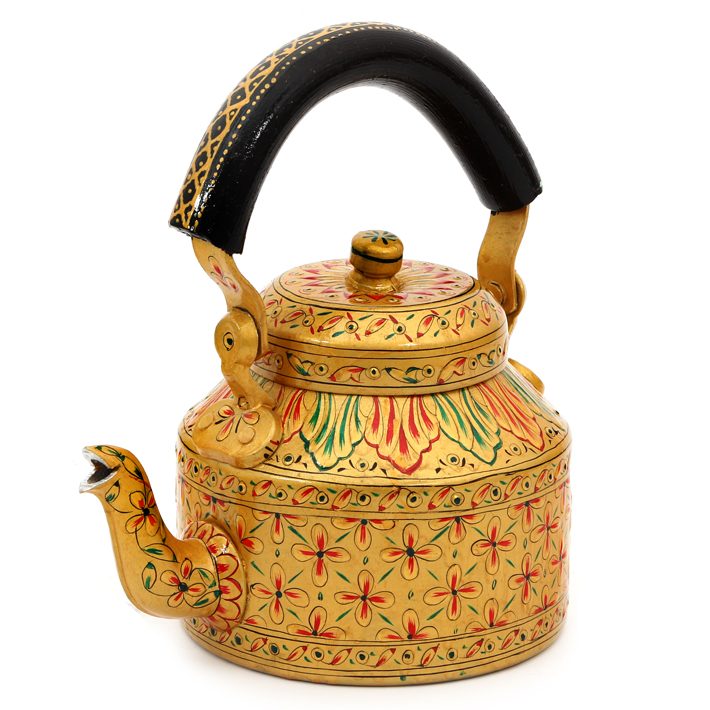 Hand-Painted Teapot: GOLDEN GLOW