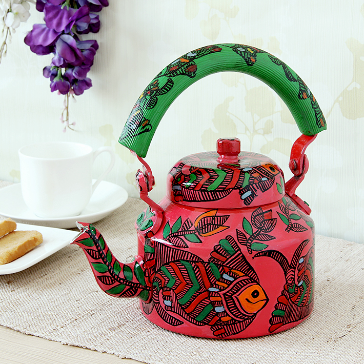 Hand-Painted Teapot: FISH 2