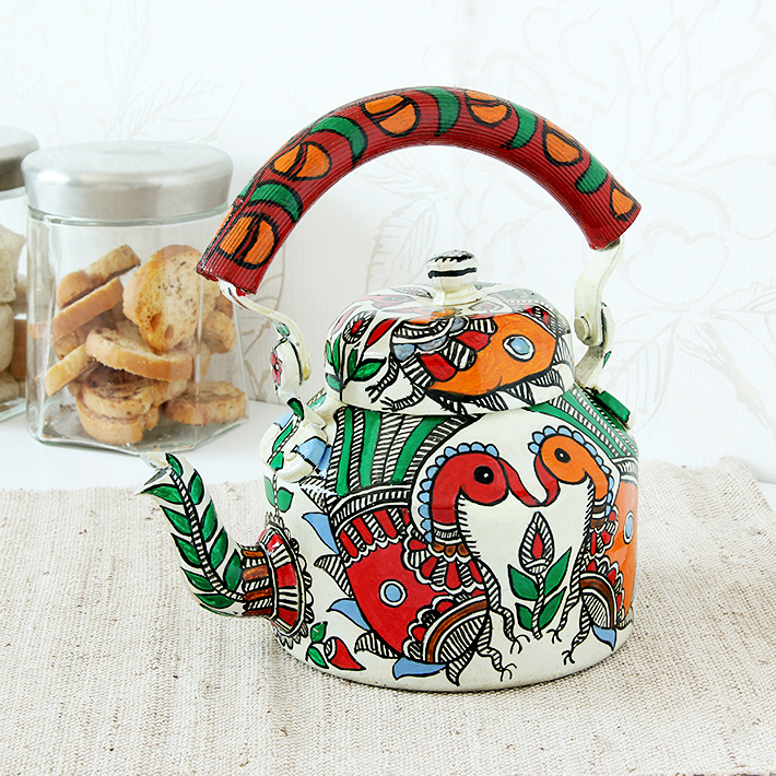 Hand-Painted Teapot: PEACOCK Hand-Painted Teapot: PEACOCK