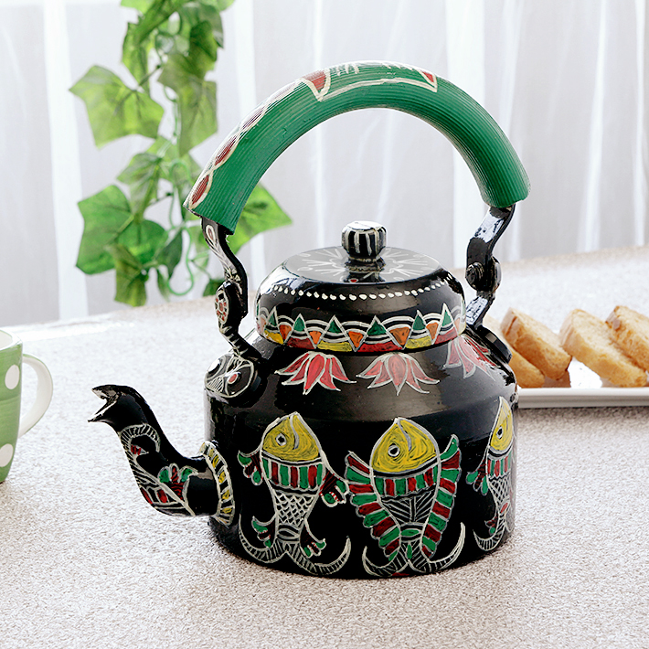 Hand-Painted Teapot: FISH 4