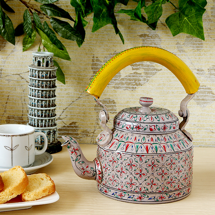 Hand-Painted Teapot: MUGHAL ANTIQUE Hand-Painted Teapot: MUGHAL ANTIQUE