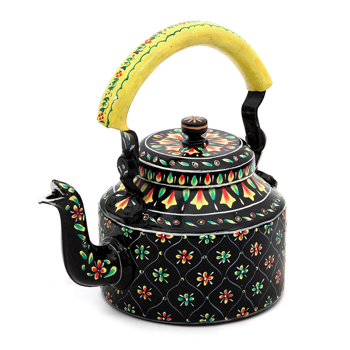 Hand-Painted Teapot: BLACK BEAUTY