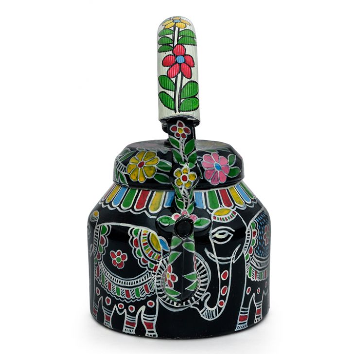 Hand-Painted Teapot: WHITE ELEPHANT