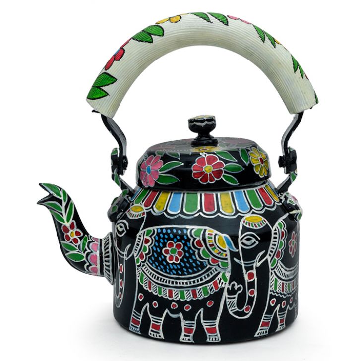 Hand-Painted Teapot: WHITE ELEPHANT