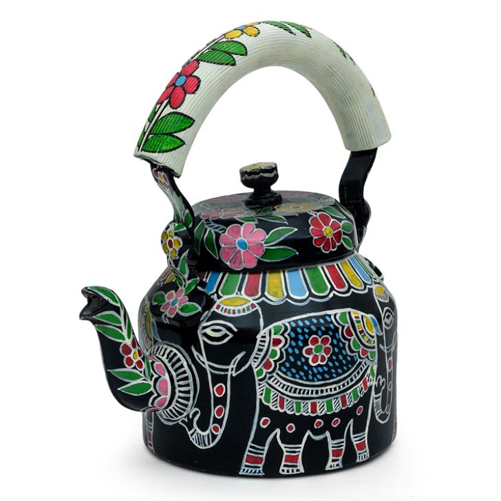 Hand-Painted Teapot: WHITE ELEPHANT