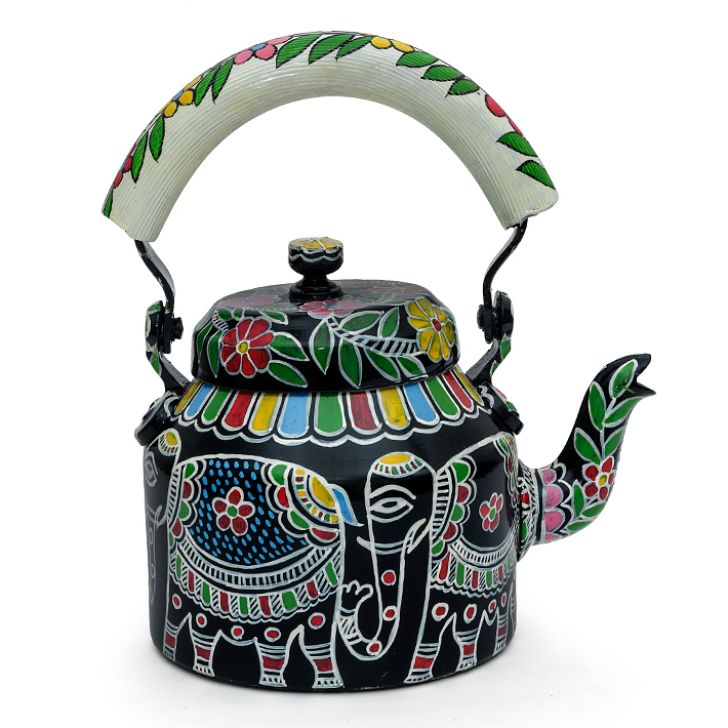 Hand-Painted Teapot: WHITE ELEPHANT