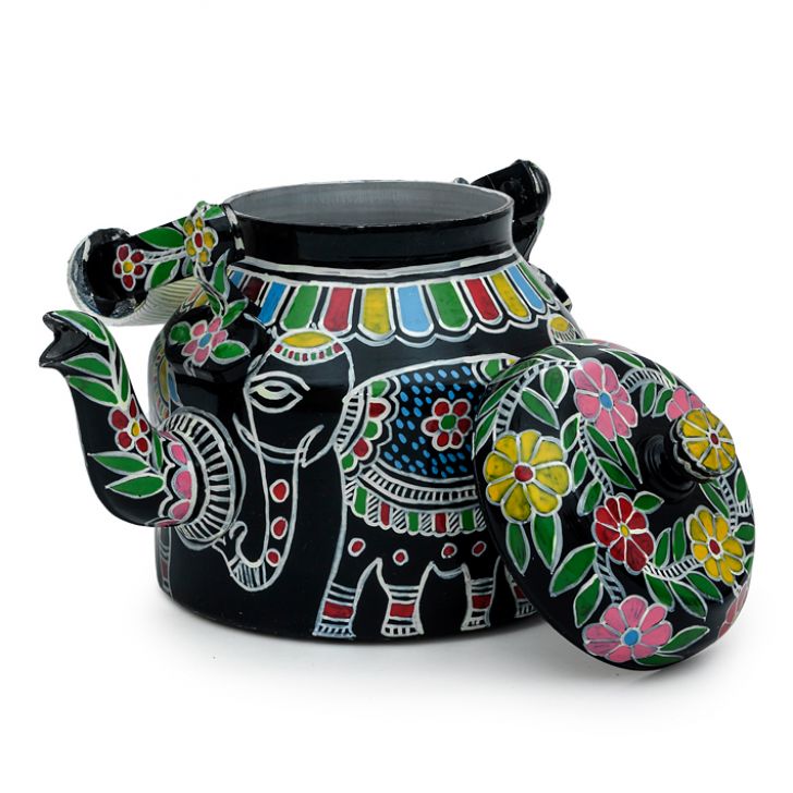 Hand-Painted Teapot: WHITE ELEPHANT