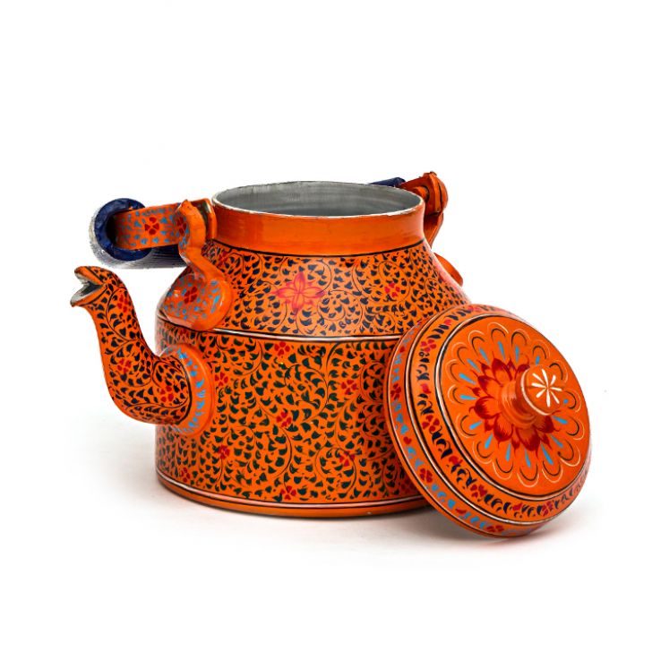 Hand-Painted Teapot: ORANGE  DELIGHT