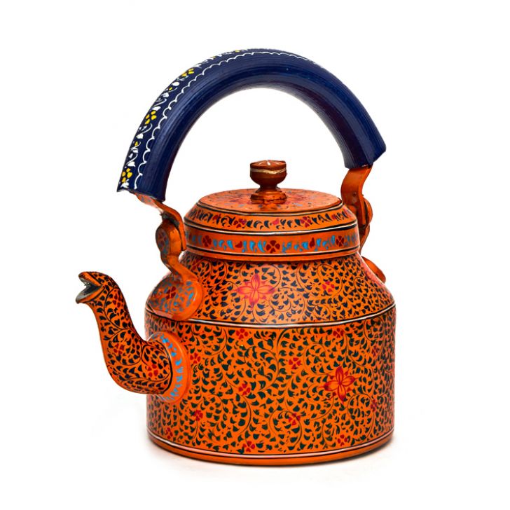 Hand-Painted Teapot: ORANGE  DELIGHT