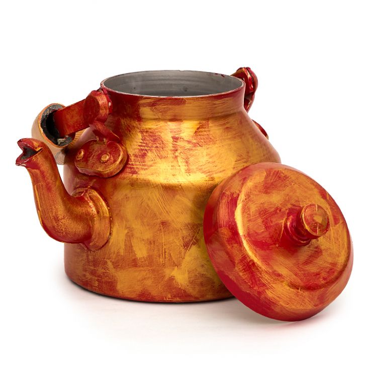 Hand-Painted Teapot: -