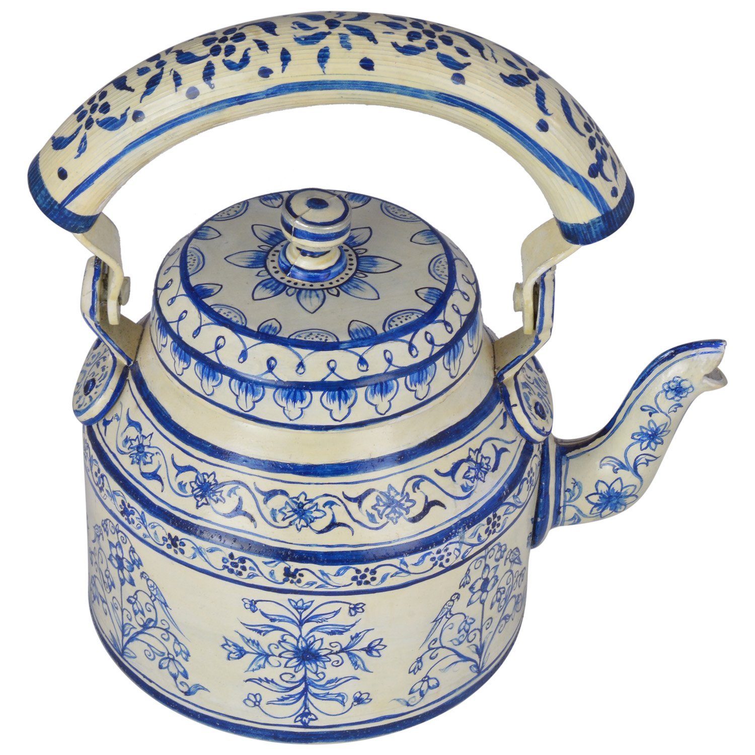 Hand-Painted Teapot: Blue & White